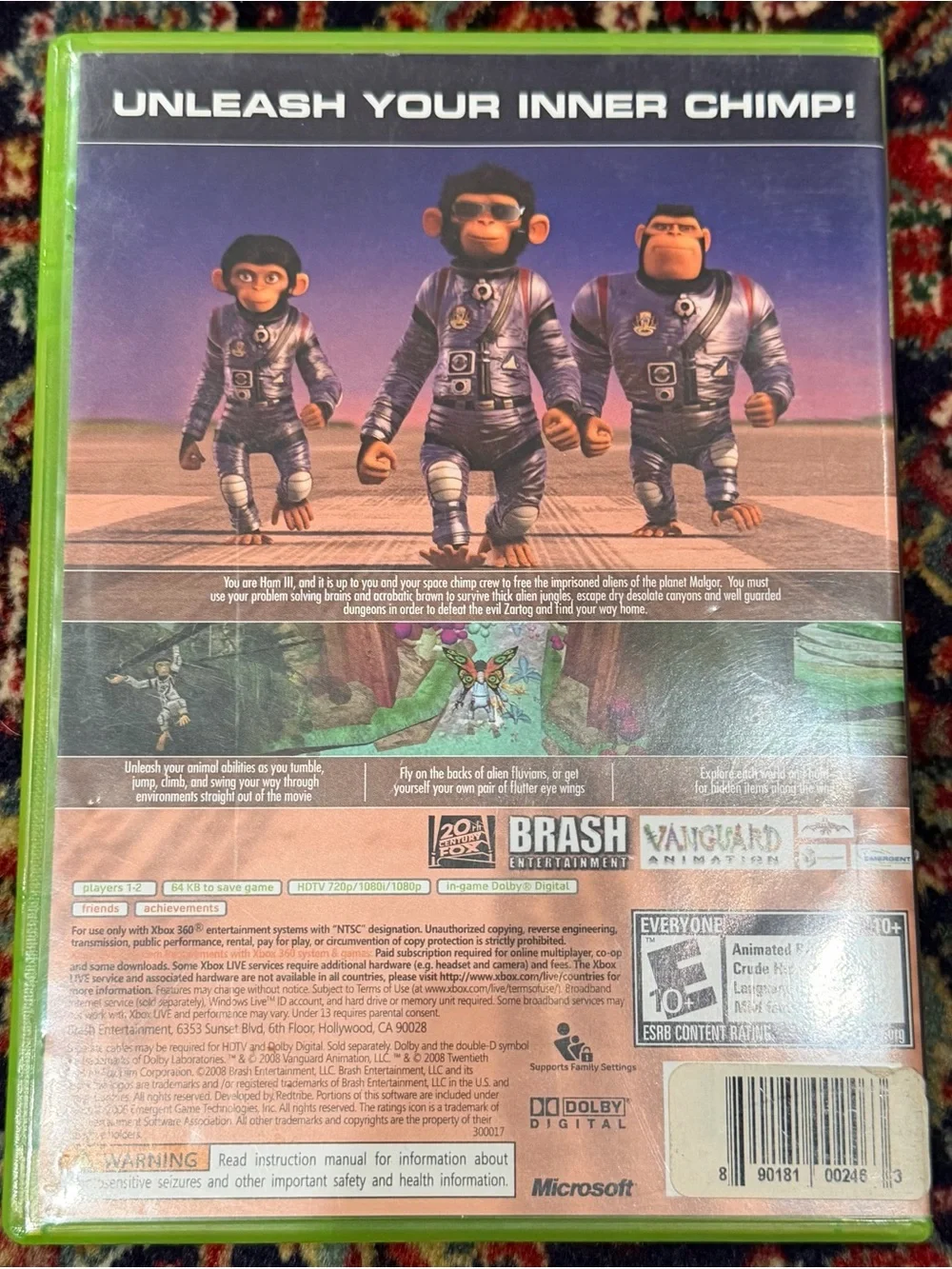 XBOX 360 SPACE CHIMPS VIDEO GAME